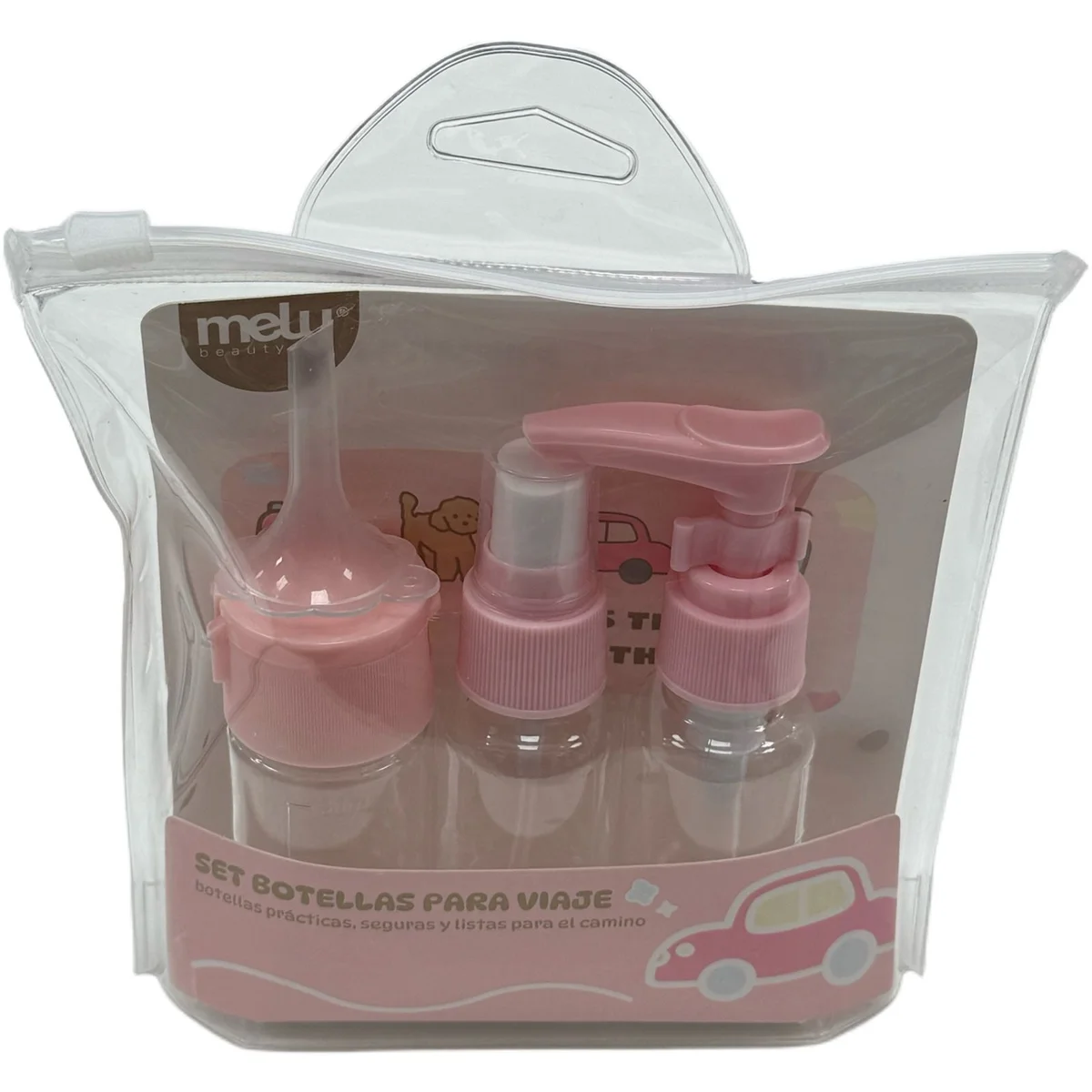 P*12 SET DE FRASQUITO PARA VIAJE MELY