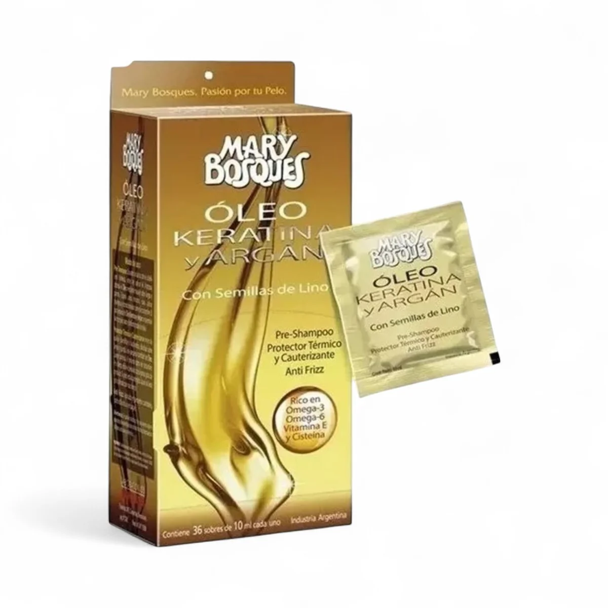 C*36 MARY BOSQUES 10ML OLEO KERATINA Y ARGAN CON SEMILLA DE LINO
