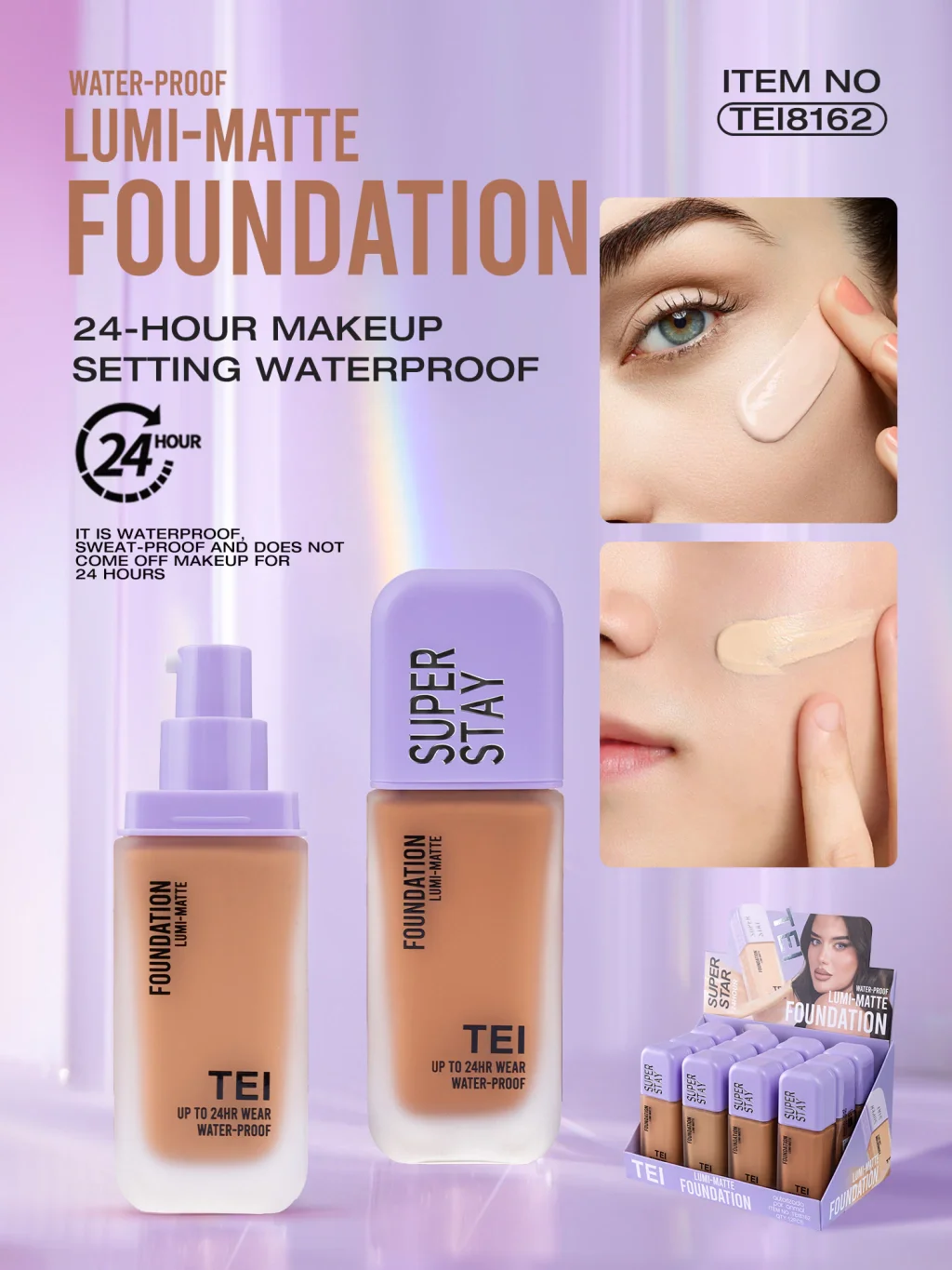 C*12 MAQUILLAJE FLUIDO BOTELLA VIOLETA TEI