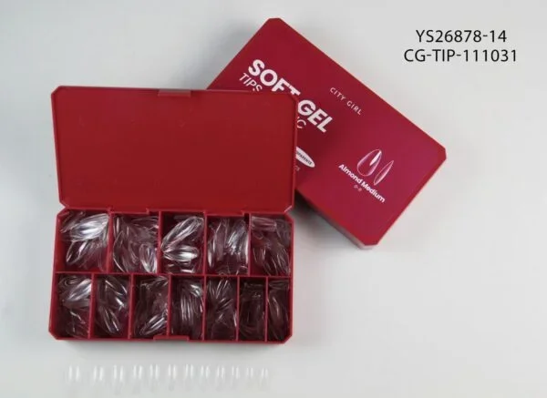 TIPS SOFT GEL ALMOND MEDIUM 504PCS CITY GIRL