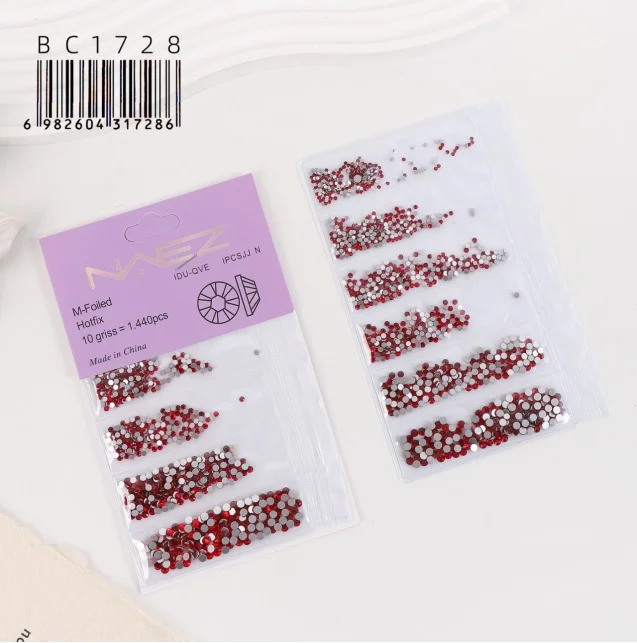 STRASS PARA UNAS ROJO NAEZ