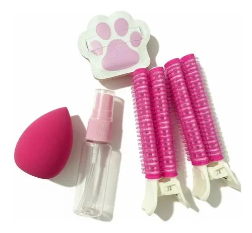 P*12 SET BELLEZA CON ESPONJA/RIZADOR/BOTELLA DE SP