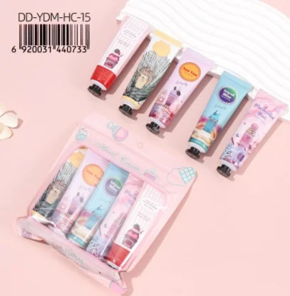 SET DE CREMAS PARA MANOS HIDRATANTES 5UNIDADES