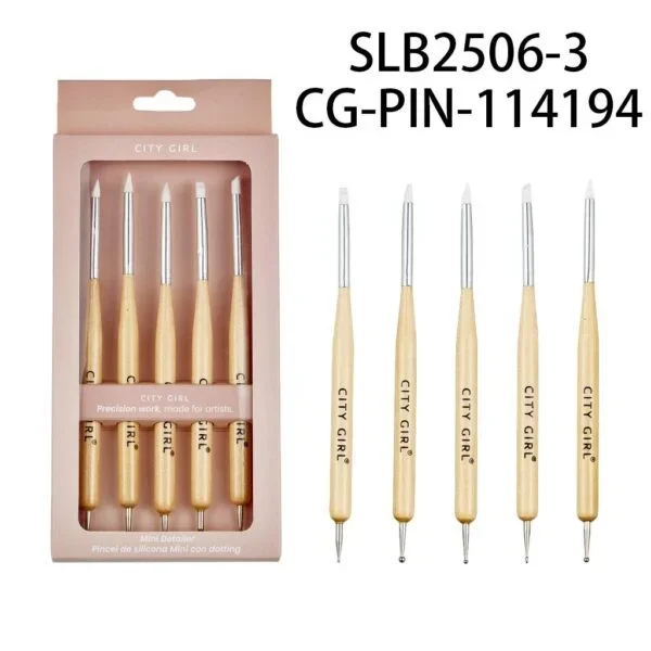 SET DE PINCELES DOBLE PUNTA 5PCS CITY GIRL