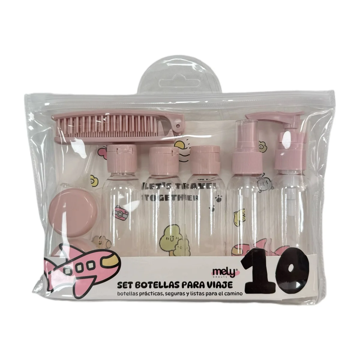 P*12 SET DE ENVASES PORTATIL PARA VIAJE X10 PIEZAS MELY