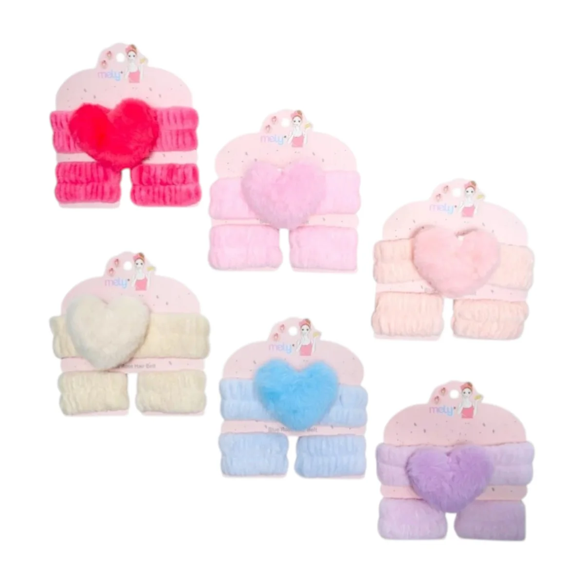 P*12 VINCHA CORAZON+MUNEQUERAS MELY