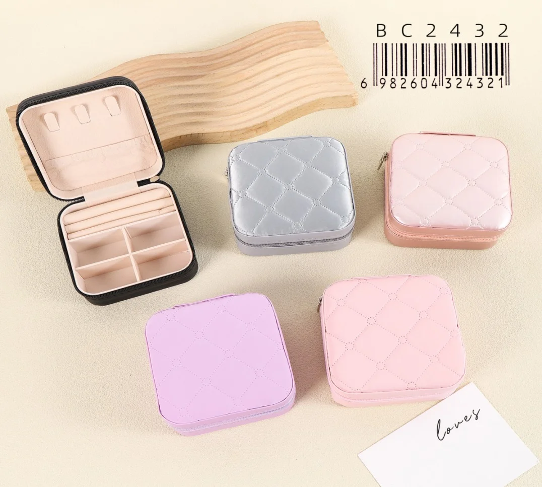 ALHAJERO DE VIAJE PORTATIL DE CUERO PU