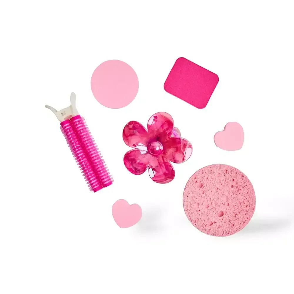 P*12 SET BELLEZA CON ESPONJAS Y BROCHE DE PELO MEL